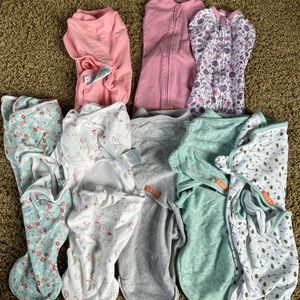 Newborn and 0-3 Swaddle Me and Aden+Anais Swaddles